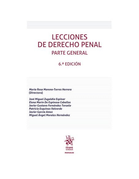 LECCIONES DE DERECHO PENAL PARTE GENERAL 6ª EDICION